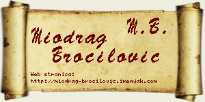Miodrag Broćilović vizit kartica